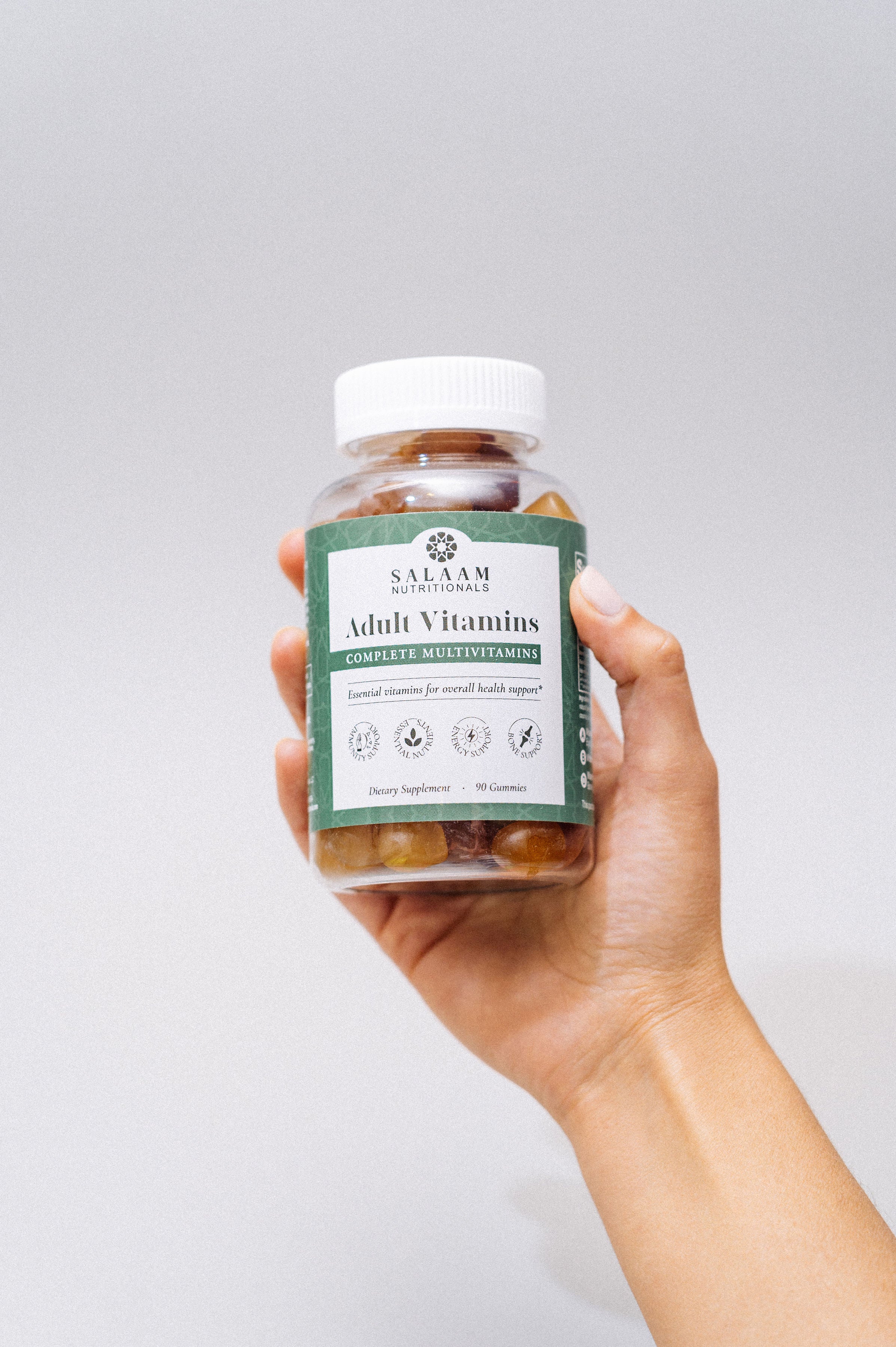 Halal Adult Multivitamin Gummies - Complete Nutrition with Essential Vitamins - 90 Count